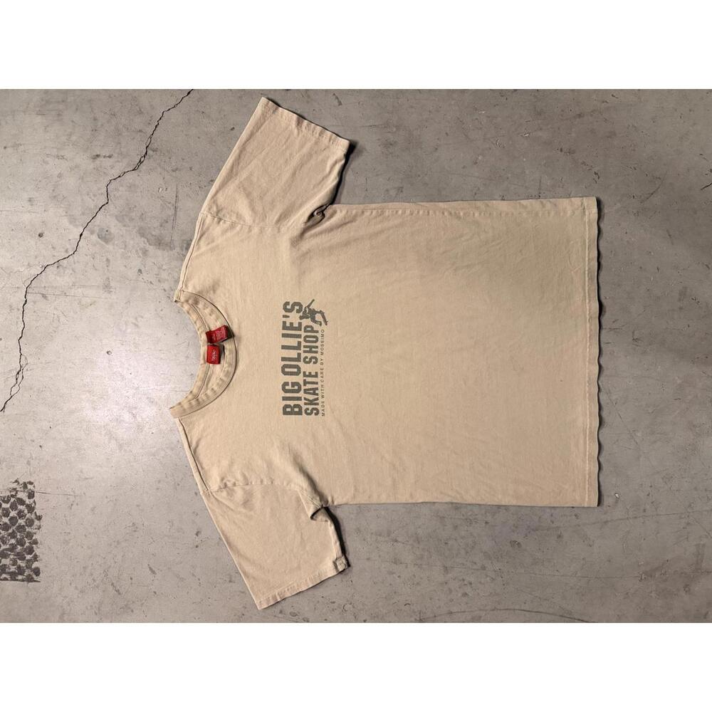 90s‎ Vintage Mossimo Big Ollie's Skate Shop Beige T-Shirt